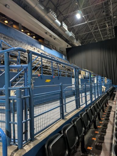 Utilita Arena Handrail On site fabrication